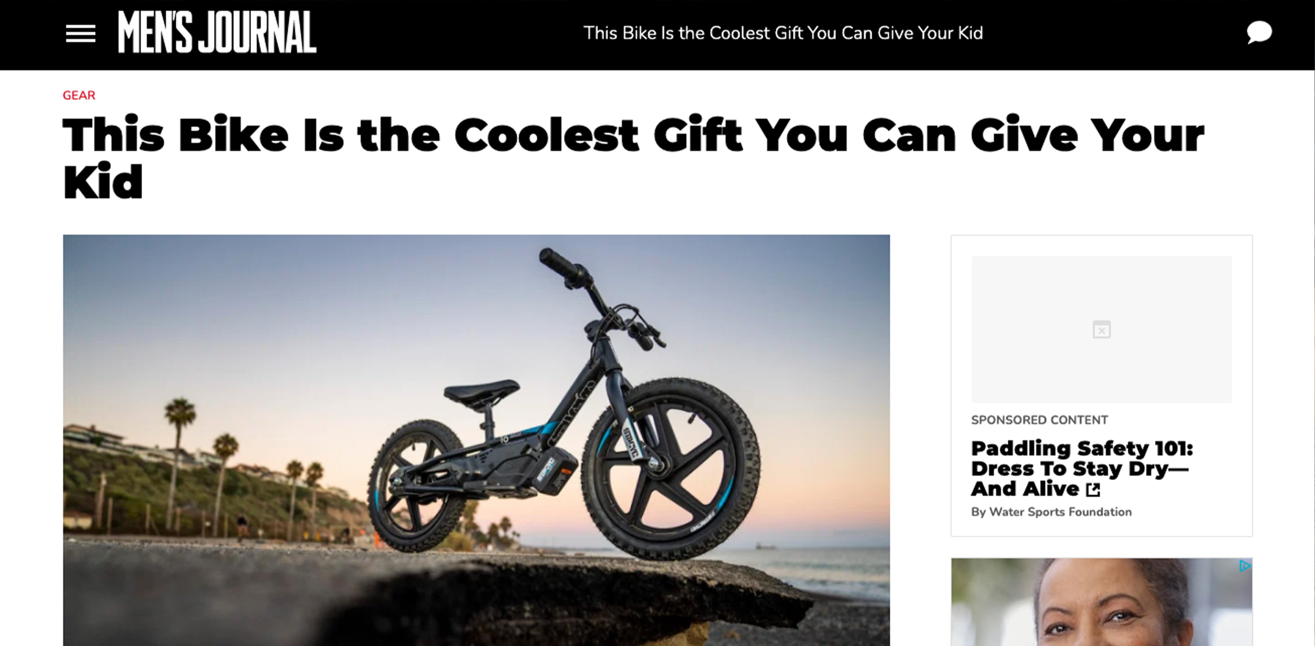 Men's Journal: This Bike Is the Coolest Gift You Can Give Your Kid