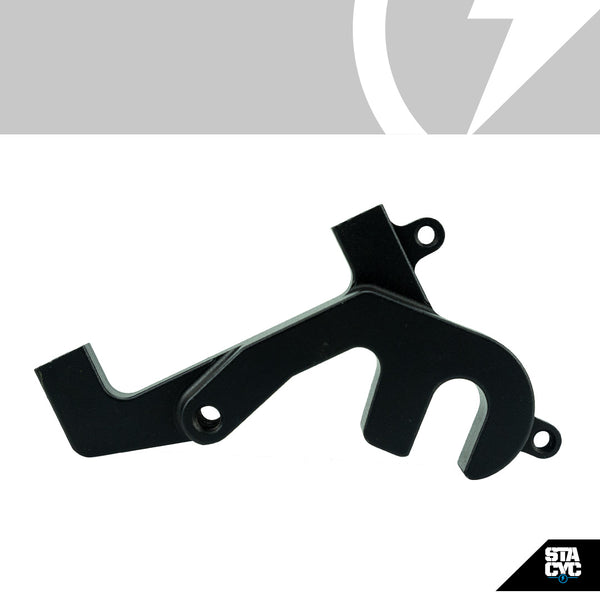 REAR BRAKE BRACKET, 16ELITE/18/20EDRIVE - BLACK - STACYC