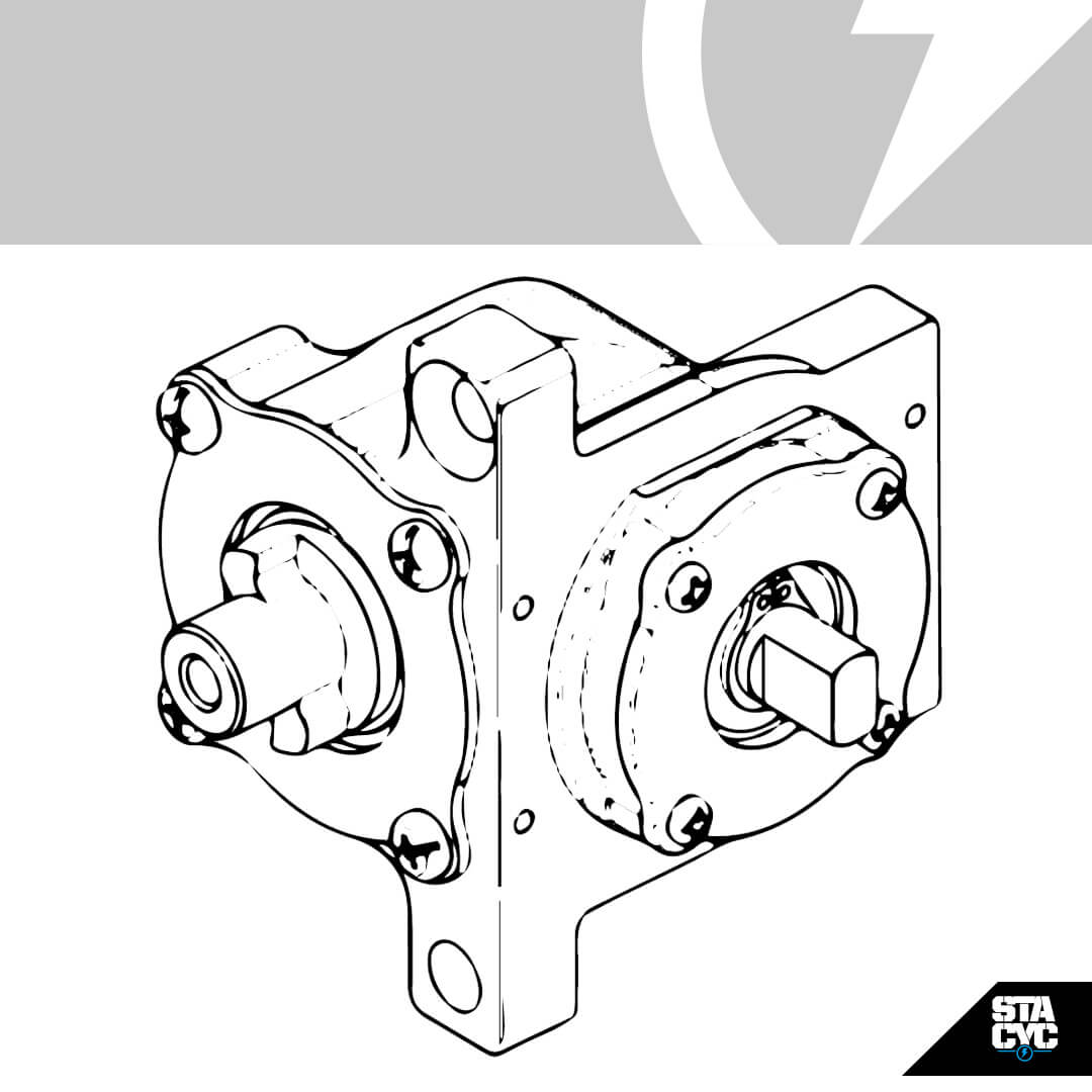 STACYC REPLACEMENT 90 DEGREE GEARBOX - 18/20EDRIVE