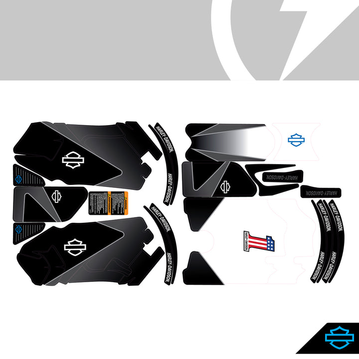 H-D IRONe #1 Graphic Kit - White
