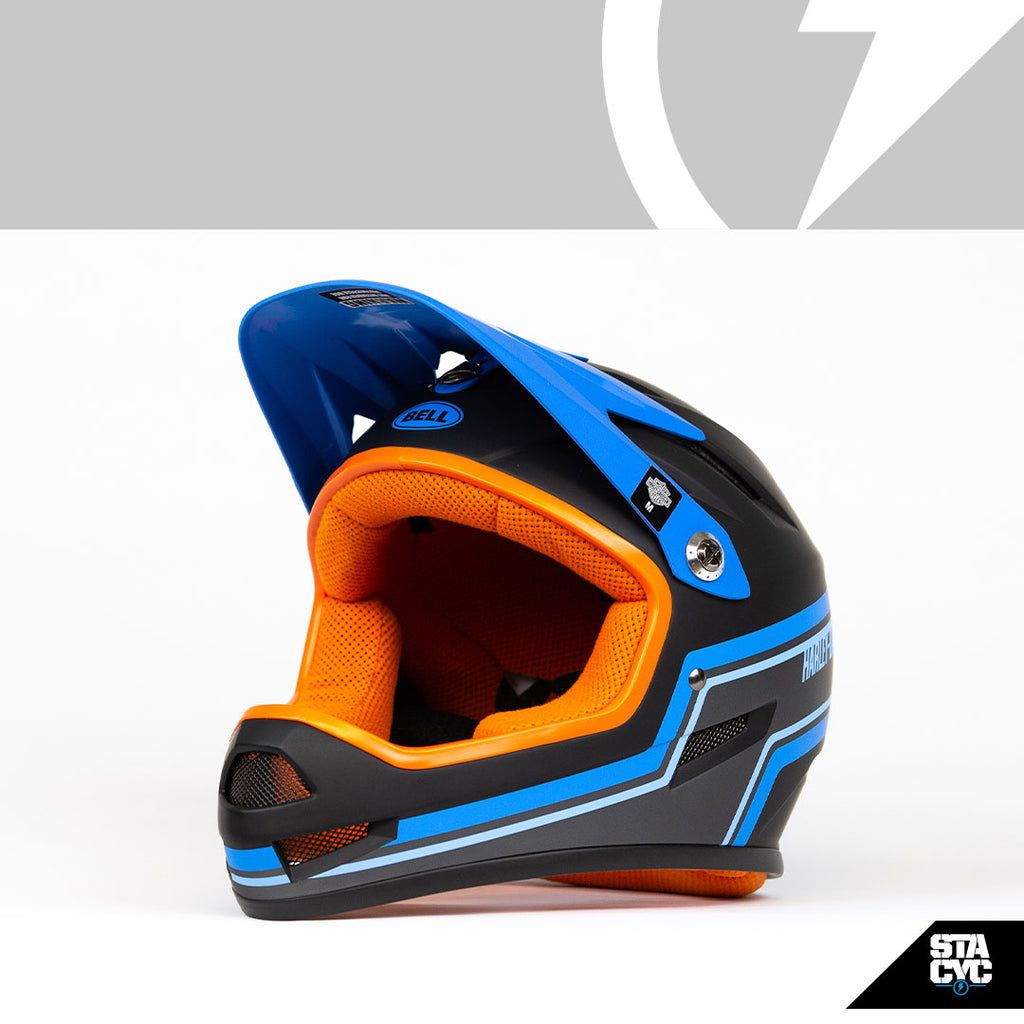 H-D SANCTION HELMET BLK/BLU LG