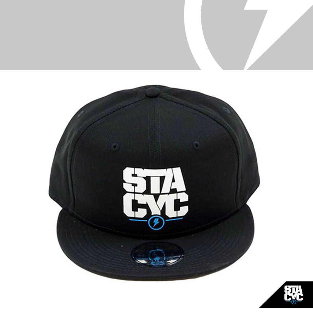 ADULT SNAP BACK HAT - BLACK